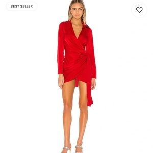 Superdown Revolve Sophie Draped Mini in Red (NWOT)